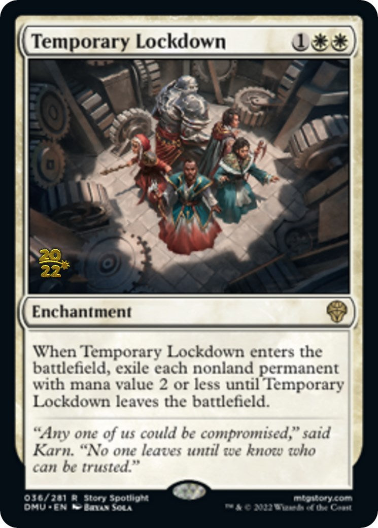 Temporary Lockdown [Dominaria United Prerelease Promos] | Mindsight Gaming