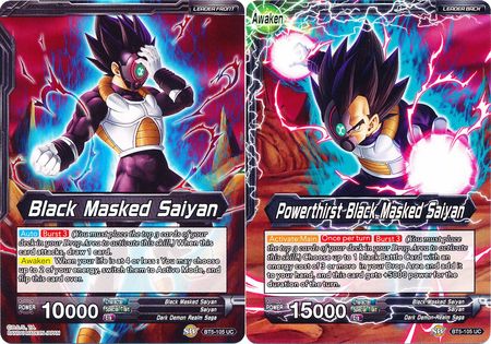 Black Masked Saiyan // Powerthirst Black Masked Saiyan (Giant Card) (BT5-105) [Oversized Cards] | Mindsight Gaming