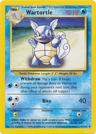 Wartortle (42/102) [Base Set Unlimited] | Mindsight Gaming