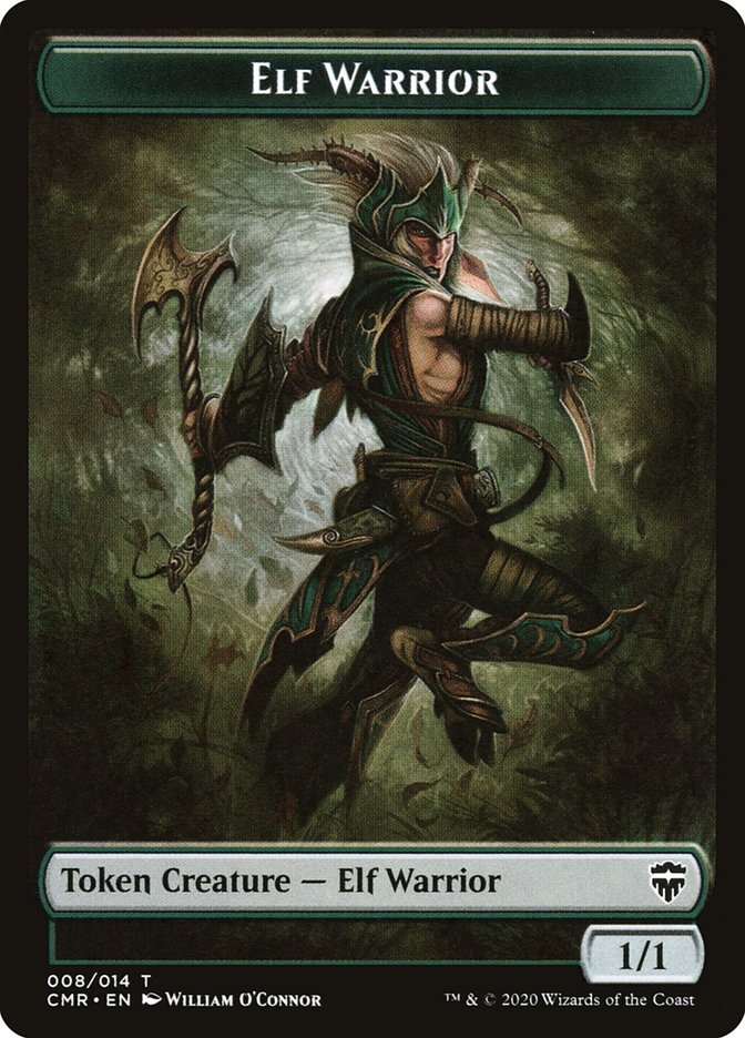 Copy (013) // Elf Warrior Token [Commander Legends Tokens] | Mindsight Gaming