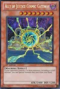 Ally of Justice Cosmic Gateway [HA02-EN022] Secret Rare | Mindsight Gaming