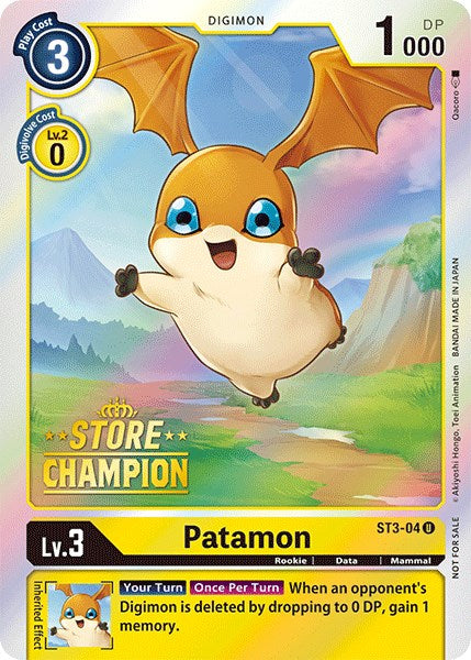 Patamon [ST3-04] (Store Champion) [Starter Deck: Heaven's Yellow Promos] | Mindsight Gaming