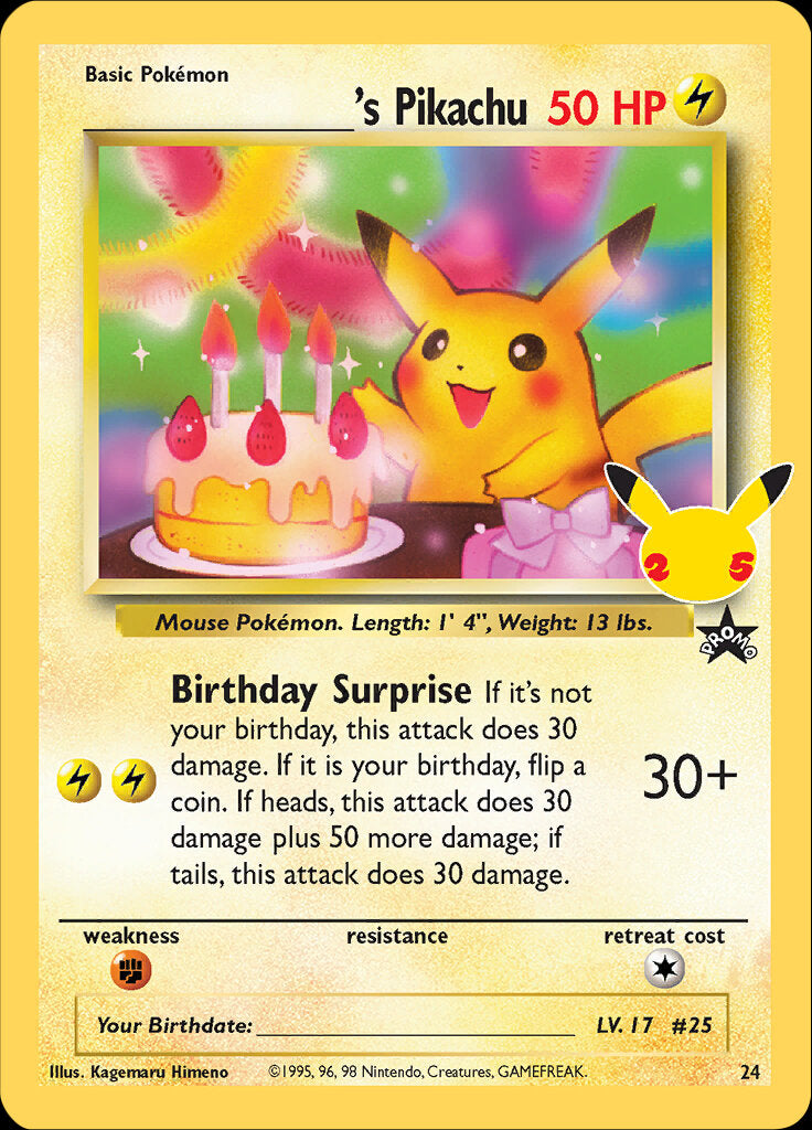 _____'s Pikachu (24) [Celebrations: 25th Anniversary - Classic Collection] | Mindsight Gaming