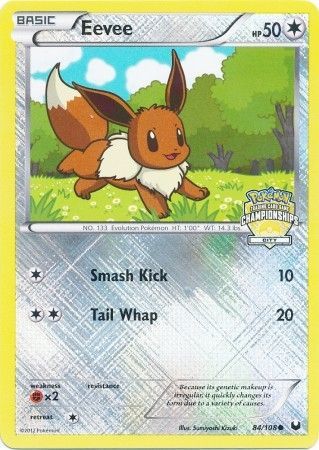 Eevee (84/108) (City Championship Promo) [Black & White: Dark Explorers] | Mindsight Gaming