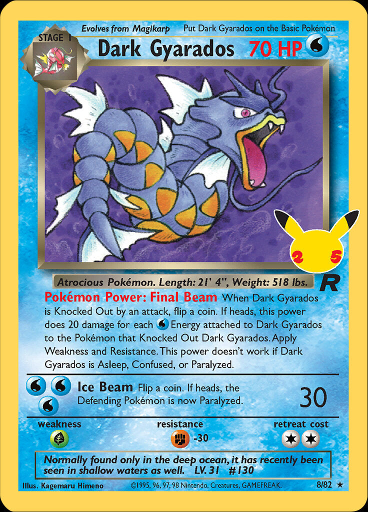 Dark Gyarados (8/82) [Celebrations: 25th Anniversary - Classic Collection] | Mindsight Gaming