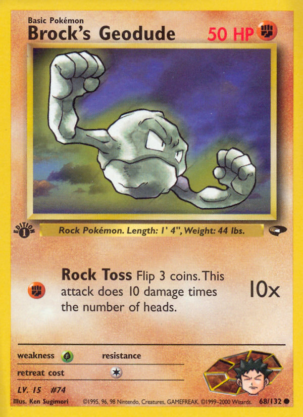 Brock's Geodude (68/132) [Gym Challenge 1st Edition] | Mindsight Gaming