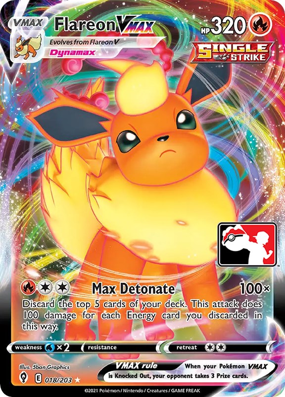 Flareon VMAX (018/203) [Prize Pack Series One] | Mindsight Gaming