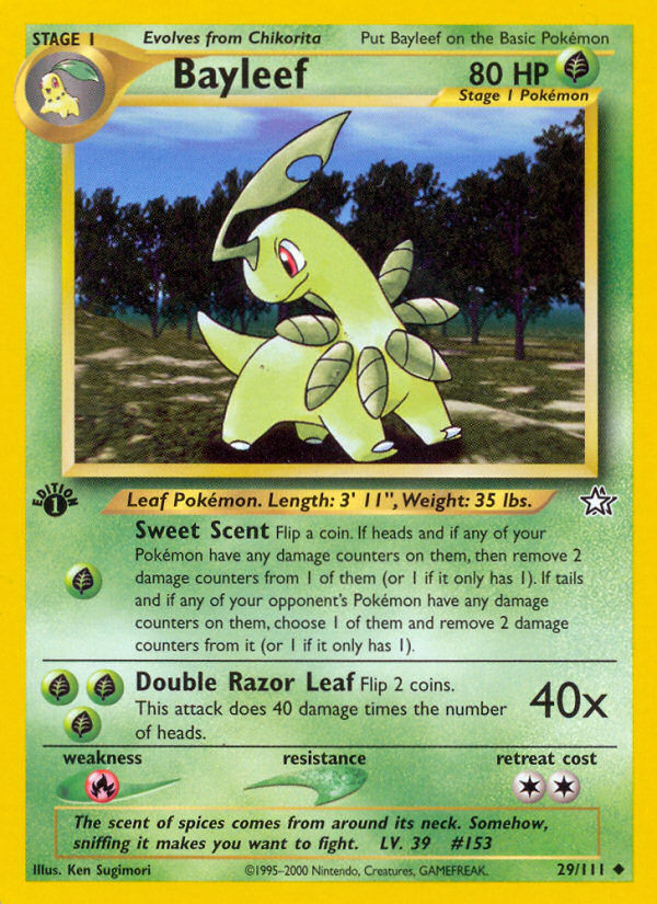 Bayleef (29/111) [Neo Genesis 1st Edition] | Mindsight Gaming