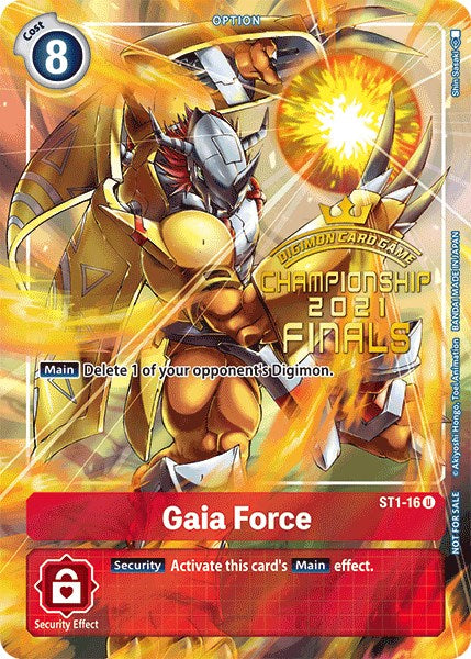 Gaia Force [ST1-16] (2021 Championship Finals Tamer's Evolution Pack) [Starter Deck: Gaia Red Promos] | Mindsight Gaming