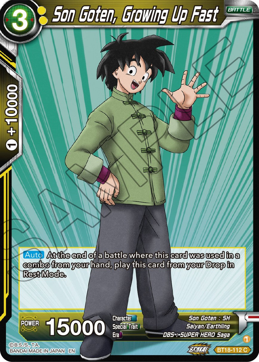 Son Goten, Growing Up Fast (BT18-112) [Dawn of the Z-Legends] | Mindsight Gaming