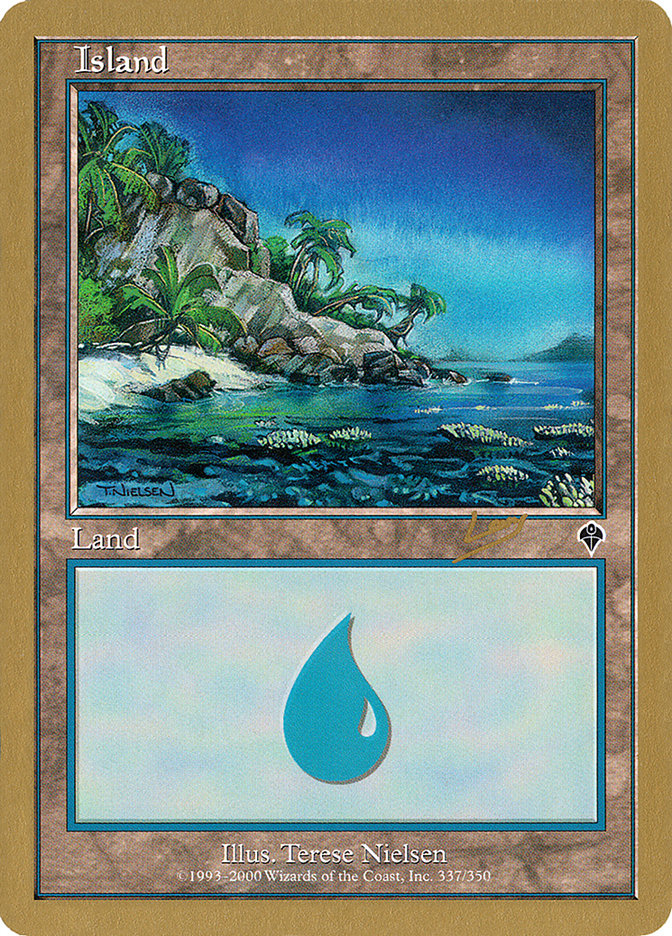 Island (rl337a) (Raphael Levy) [World Championship Decks 2002] | Mindsight Gaming