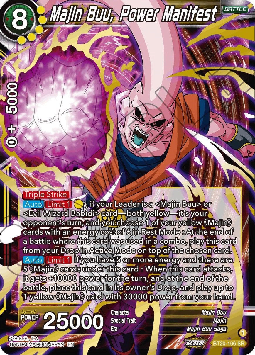 Majin Buu, Power Manifest (BT20-106) [Power Absorbed] | Mindsight Gaming