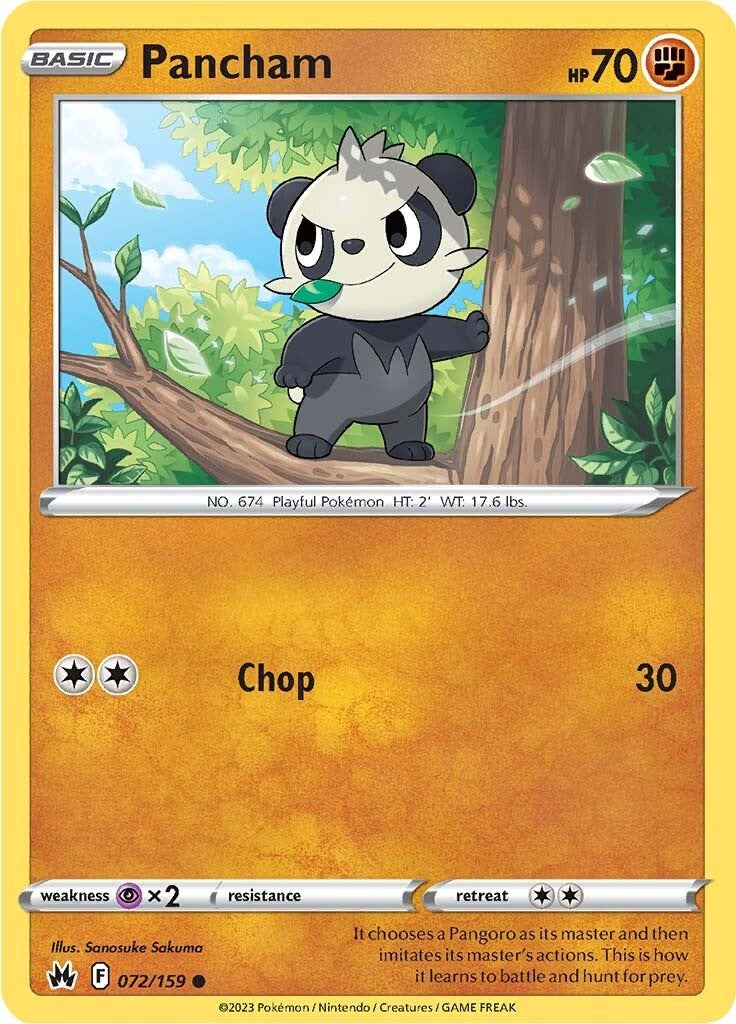 Pancham (072/159) [Sword & Shield: Crown Zenith] | Mindsight Gaming