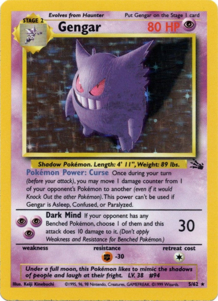 Gengar (5/62) [Fossil Unlimited] | Mindsight Gaming