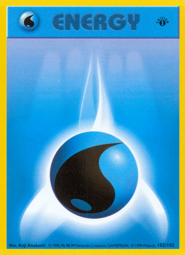 Water Energy (102/102) (Shadowless) [Base Set 1st Edition] | Mindsight Gaming