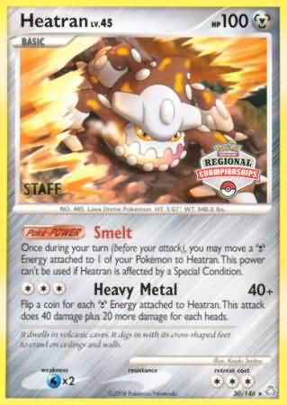 Heatran (30/146) (Regional Championships Staff) [Diamond & Pearl: Legends Awakened] | Mindsight Gaming