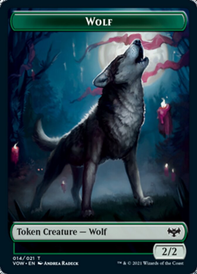 Wolf Token (014) [Innistrad: Crimson Vow Tokens] | Mindsight Gaming