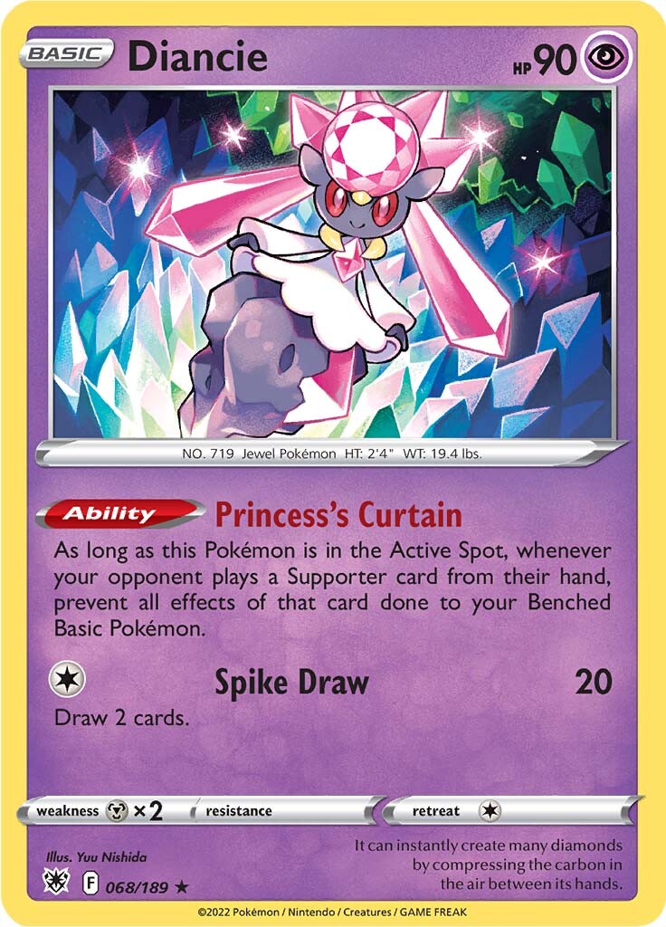 Diancie (068/189) [Sword & Shield: Astral Radiance] | Mindsight Gaming