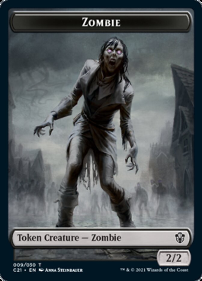 Zombie // Spirit Token [Commander 2021 Tokens] | Mindsight Gaming