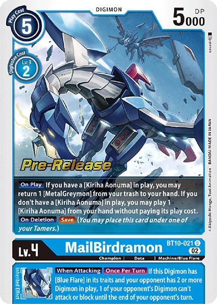 MailBirdramon [BT10-021] [Xros Encounter Pre-Release Cards] | Mindsight Gaming