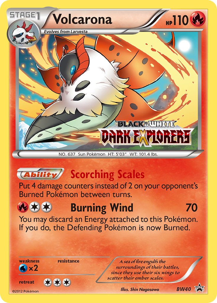 Volcarona (BW40) (Staff Prerelease Promo) [Black & White: Black Star Promos] | Mindsight Gaming