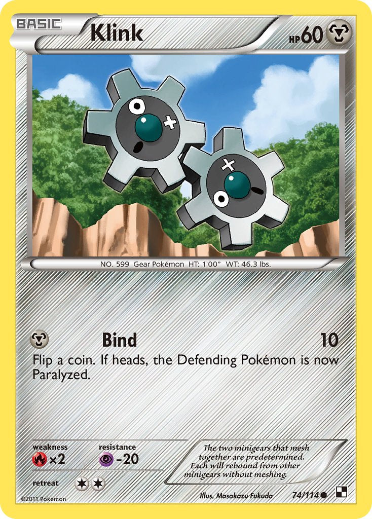 Klink (74/114) (Cracked Ice Holo) (Blister Exclusive) [Black & White: Base Set] | Mindsight Gaming