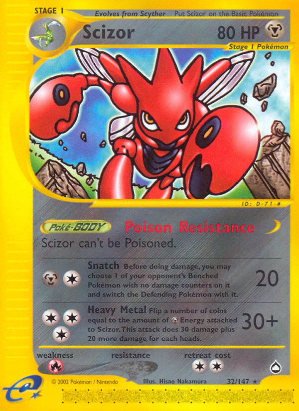 Scizor (32/147) [Aquapolis] | Mindsight Gaming