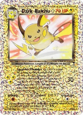 Dark Raichu (S3/S4) [Box Topper] | Mindsight Gaming