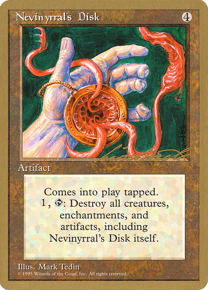 Nevinyrral's Disk (Leon Lindback) [Pro Tour Collector Set] | Mindsight Gaming