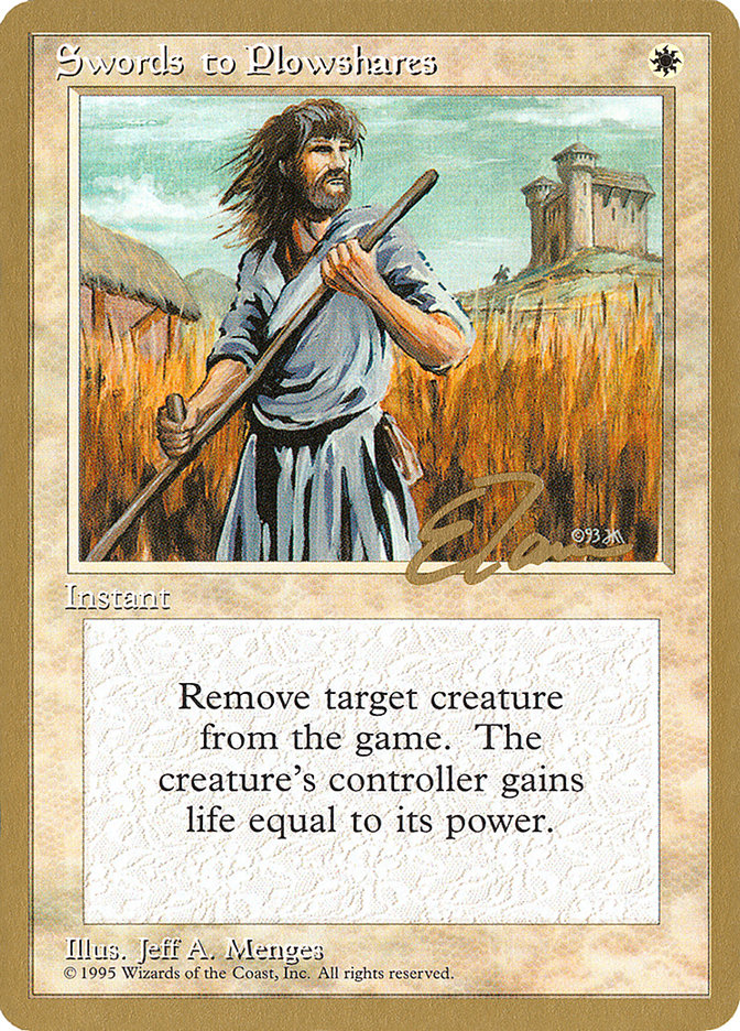 Swords to Plowshares (Eric Tam) [Pro Tour Collector Set] | Mindsight Gaming