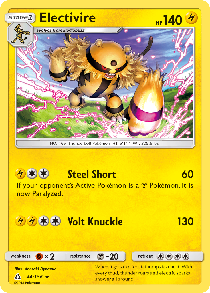 Electivire (44/156) [Sun & Moon: Ultra Prism] | Mindsight Gaming