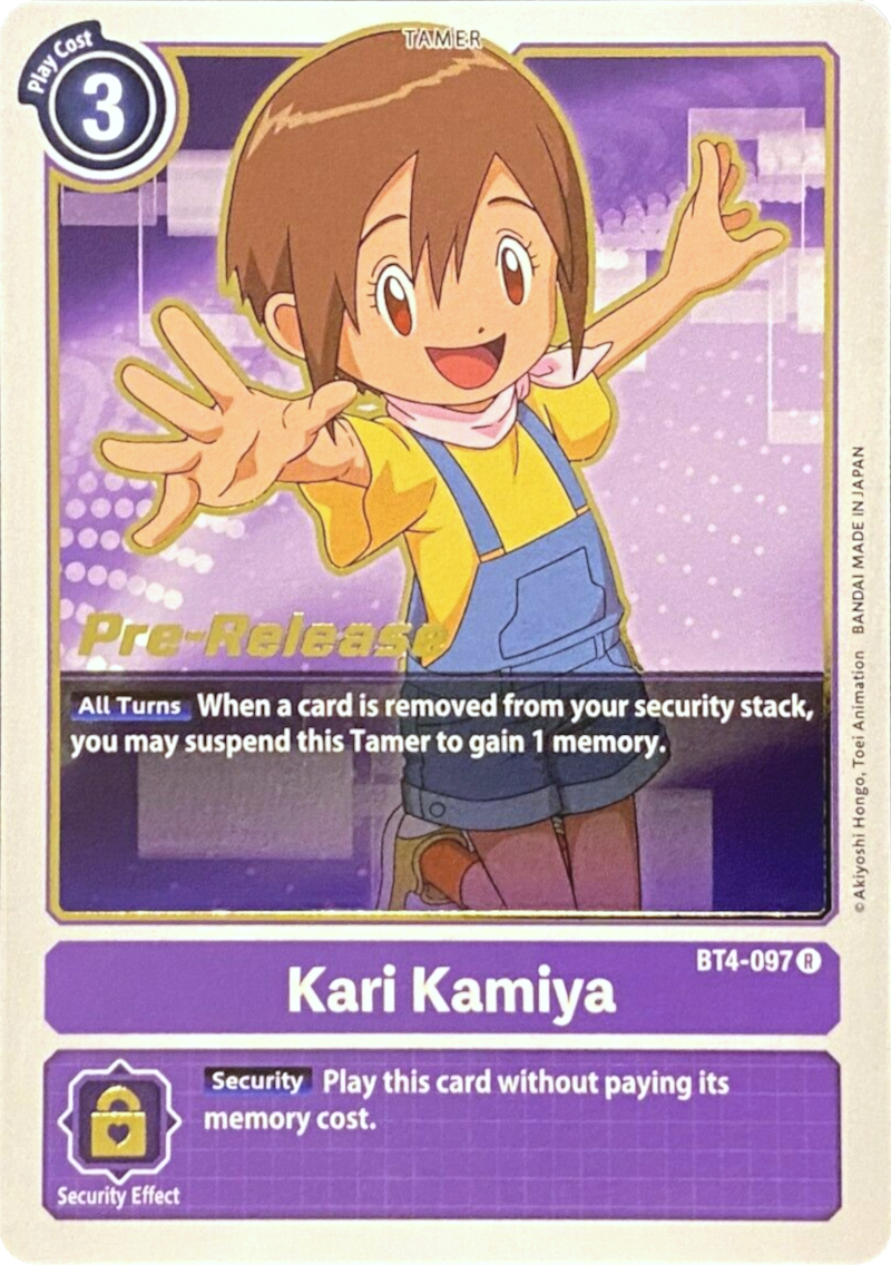 Kari Kamiya [BT4-097] [Great Legend Pre-Release Promos] | Mindsight Gaming