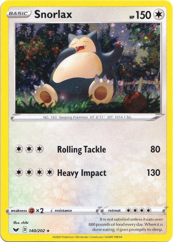 Snorlax (140/202) (Cosmos Holo) [Sword & Shield: Base Set] | Mindsight Gaming