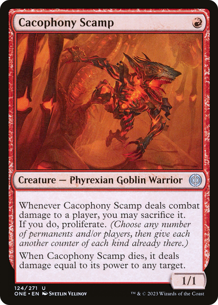 Cacophony Scamp [Phyrexia: All Will Be One] | Mindsight Gaming