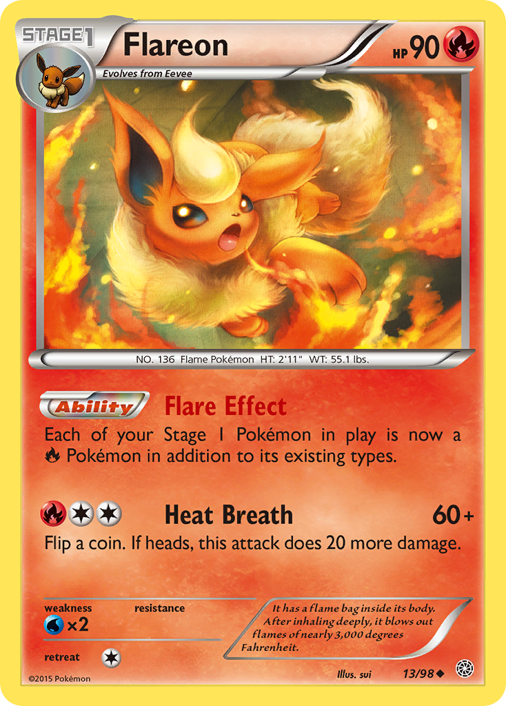 Flareon (13/98) [XY: Ancient Origins] | Mindsight Gaming