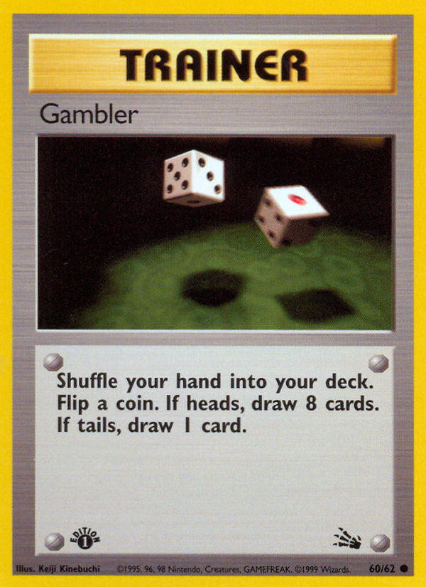 Gambler (60/62) [Fossil 1st Edition] | Mindsight Gaming