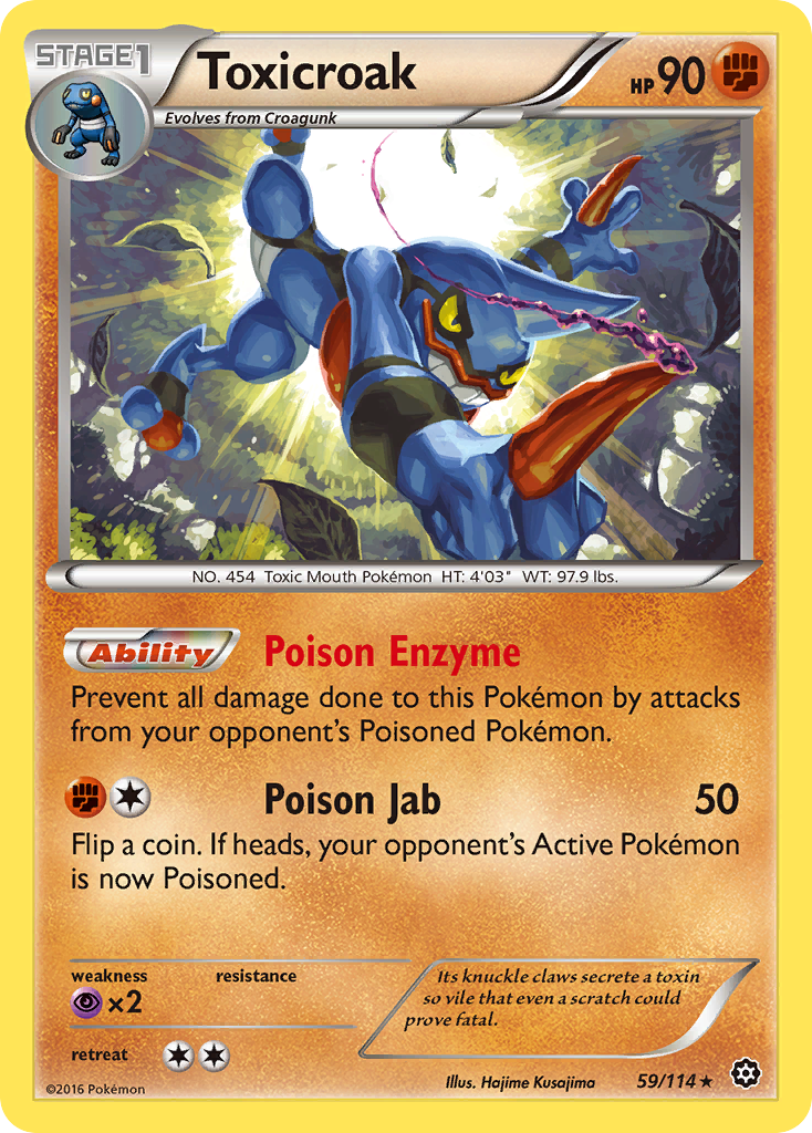 Toxicroak (59/114) [XY: Steam Siege] | Mindsight Gaming