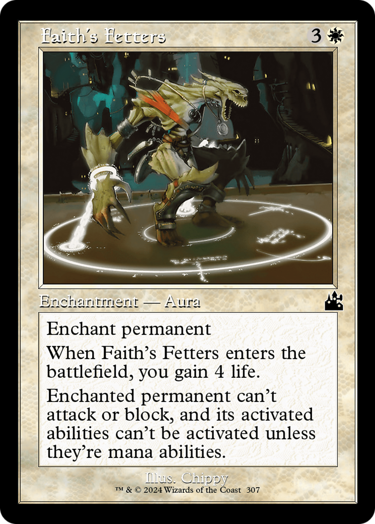 Faith's Fetters (Retro Frame) [Ravnica Remastered] | Mindsight Gaming