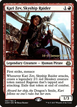 Kari Zev, Skyship Raider [Aether Revolt Promos] | Mindsight Gaming