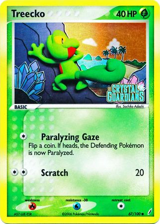 Treecko (67/100) (Stamped) [EX: Crystal Guardians] | Mindsight Gaming