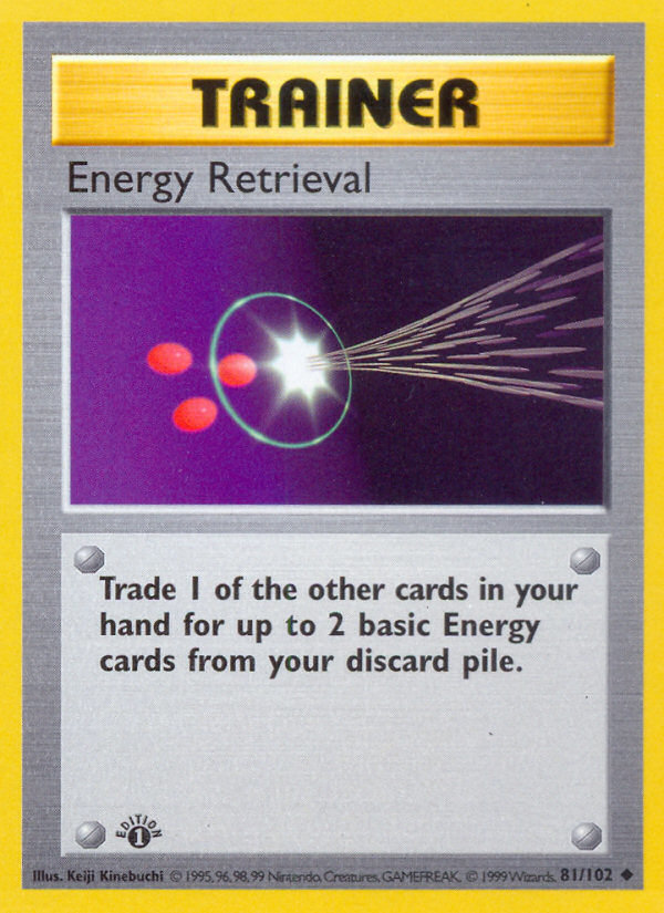 Energy Retrieval (81/102) (Shadowless) [Base Set 1st Edition] | Mindsight Gaming