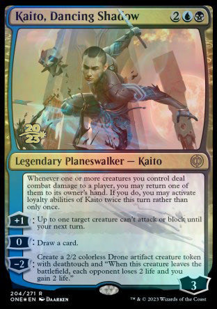 Kaito, Dancing Shadow [Phyrexia: All Will Be One Prerelease Promos] | Mindsight Gaming