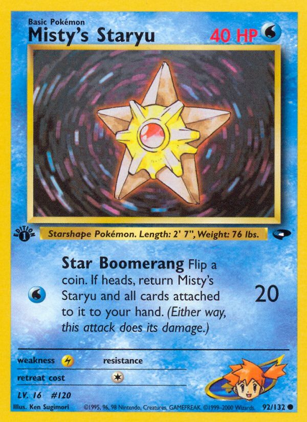 Misty's Staryu (92/132) [Gym Challenge 1st Edition] | Mindsight Gaming