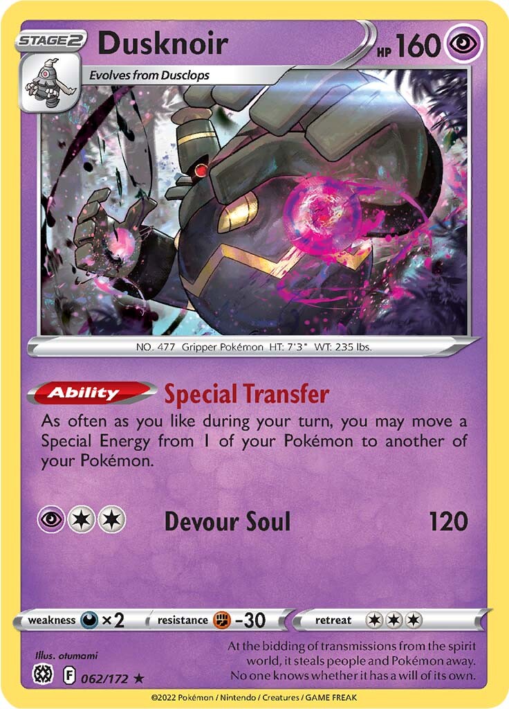 Dusknoir (062/172) [Sword & Shield: Brilliant Stars] | Mindsight Gaming