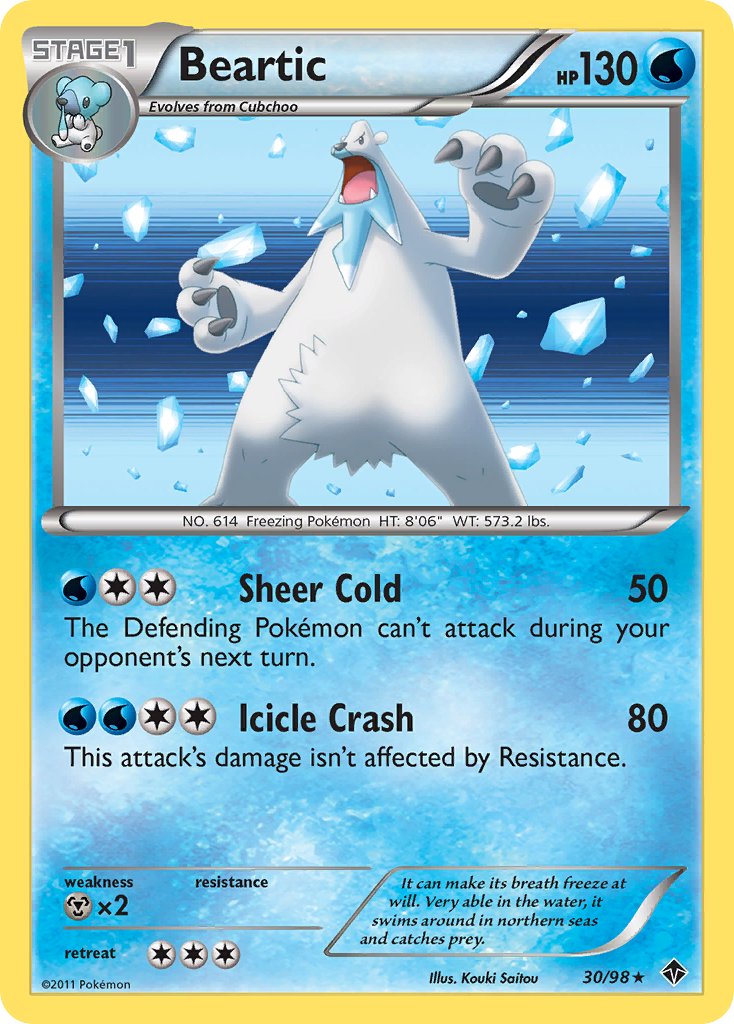 Beartic (30/98) (Cracked Ice Holo) (Blister Exclusive) [Black & White: Emerging Powers] | Mindsight Gaming