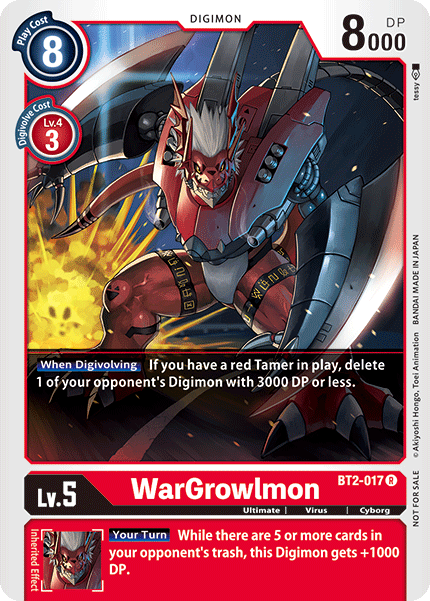 WarGrowlmon [BT2-017] (Alternate Art) [Release Special Booster Ver.1.0] | Mindsight Gaming