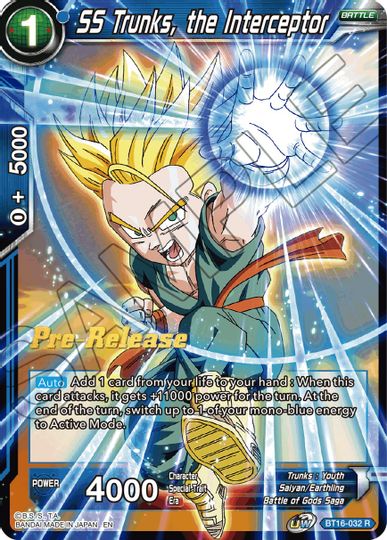 SS Trunks, the Interceptor (BT16-032) [Realm of the Gods Prerelease Promos] | Mindsight Gaming