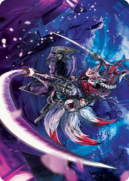 Blade-Blizzard Kitsune Art Card [Kamigawa: Neon Dynasty Art Series] | Mindsight Gaming