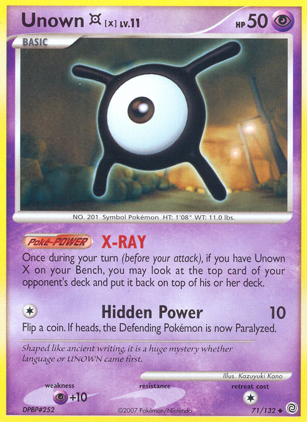 Unown X (71/132) [Diamond & Pearl: Secret Wonders] | Mindsight Gaming