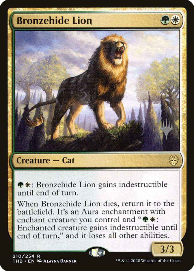 Bronzehide Lion (Promo Pack) [Theros Beyond Death Promos] | Mindsight Gaming